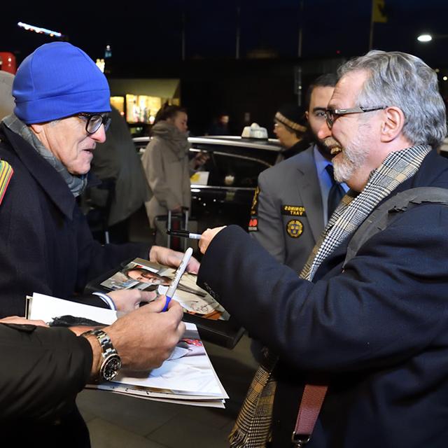 Nobel Prize winner Greg Semenza signs autograph in Stockholm. 