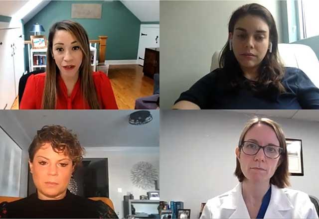 Experts and patients of the PACT clinic on a virtual video call.